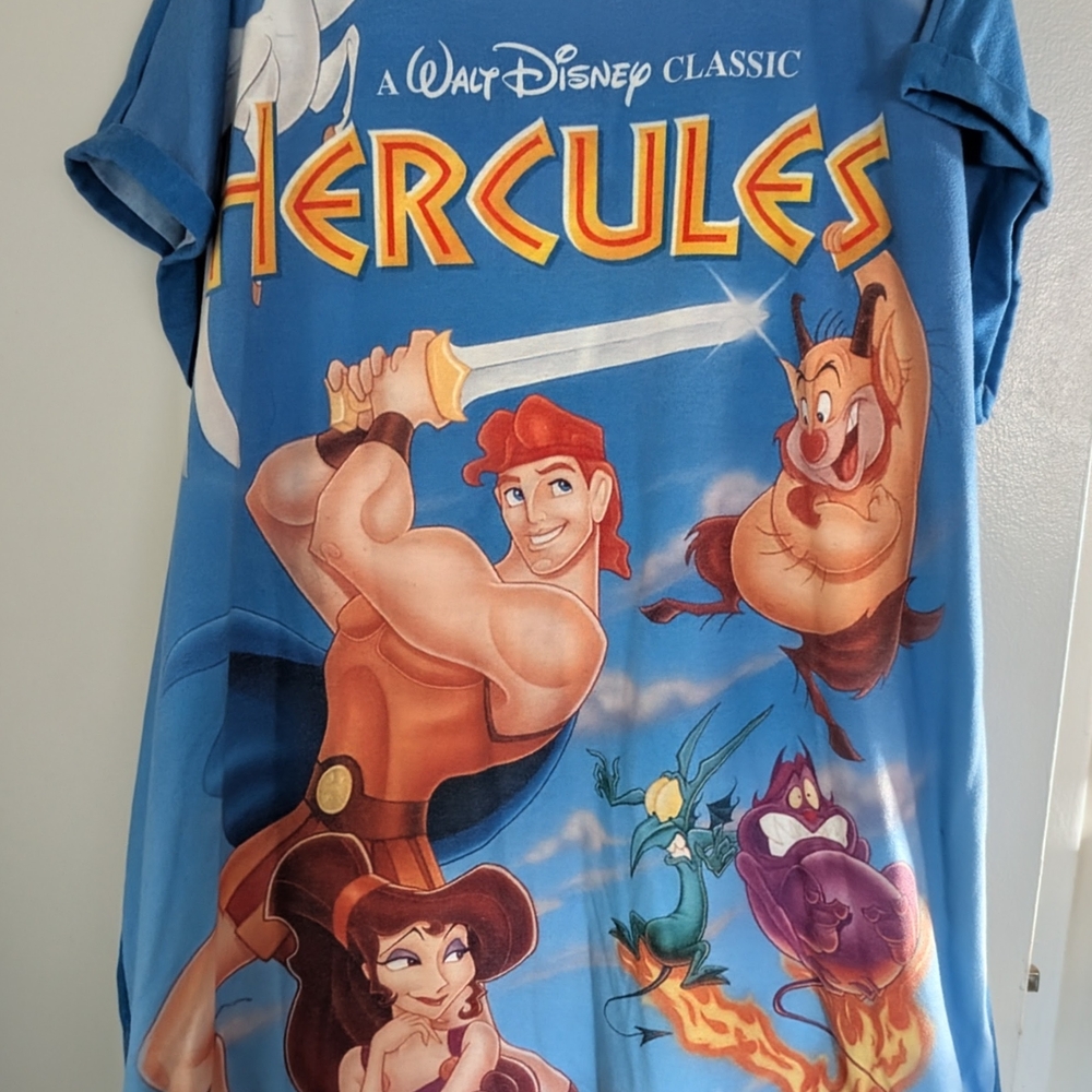 Disney Hercules Blue Pajama Shirt